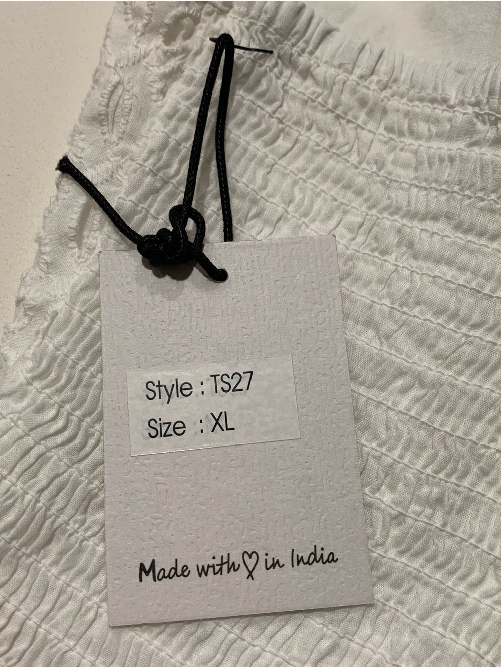 NWT Japna White Eyelet Lace Peplum Cami Top, Cottagecore, XL - Picture 11 of 11